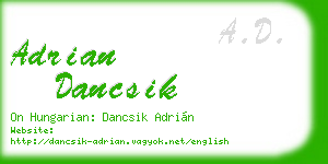 adrian dancsik business card
