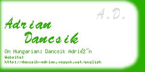 adrian dancsik business card